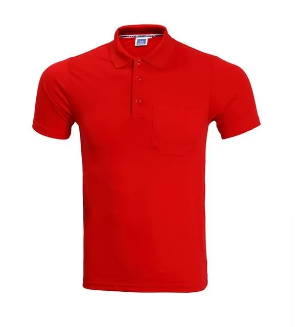 2017 Brand Polo Shirt Men Fashion Short Sleeve Solid Color Pocket Polo Homme Casual Slim Fit Mens Polos White Black XXXL