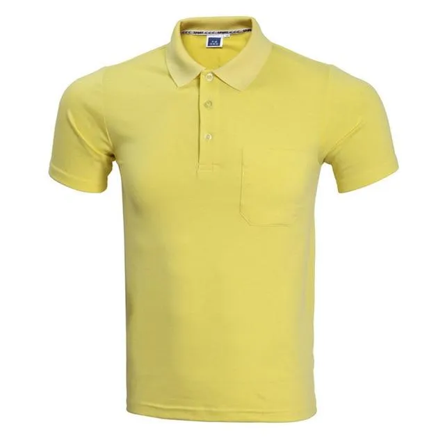 2017 Brand Polo Shirt Men Fashion Short Sleeve Solid Color Pocket Polo Homme Casual Slim Fit Mens Polos White Black XXXL