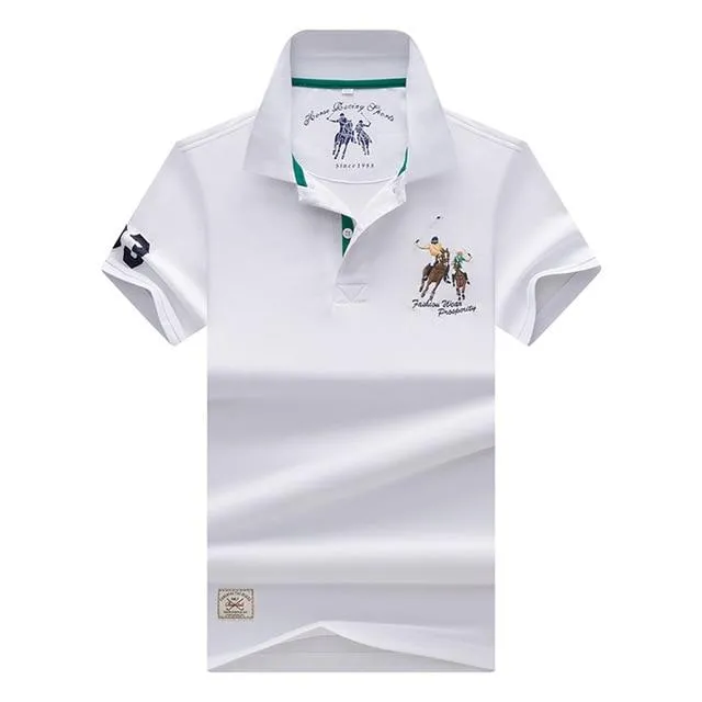 2019 New Arrival brand polo shirt men 3D Embroidery striped long sleeve men polo shirt high quality cotton camisas polo shirt