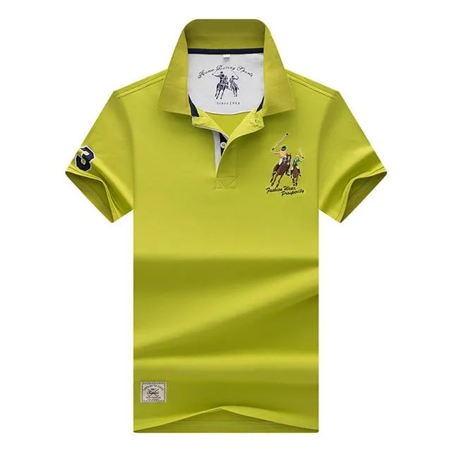 2019 New Arrival brand polo shirt men 3D Embroidery striped long sleeve men polo shirt high quality cotton camisas polo shirt
