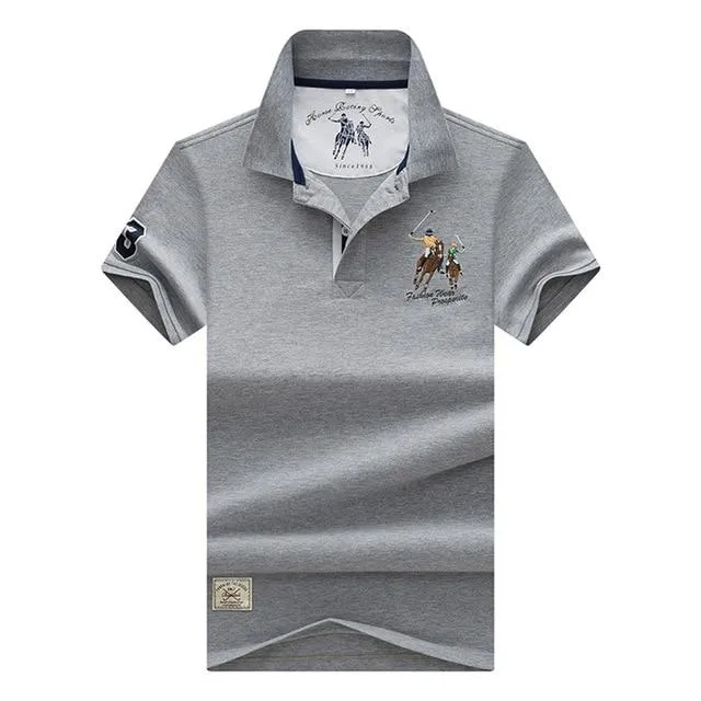 2019 New Arrival brand polo shirt men 3D Embroidery striped long sleeve men polo shirt high quality cotton camisas polo shirt