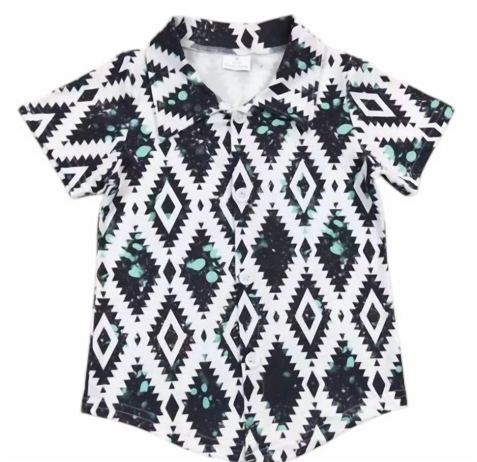 Aier Wholesale - Kid's Aztec Western Button Up Shirt