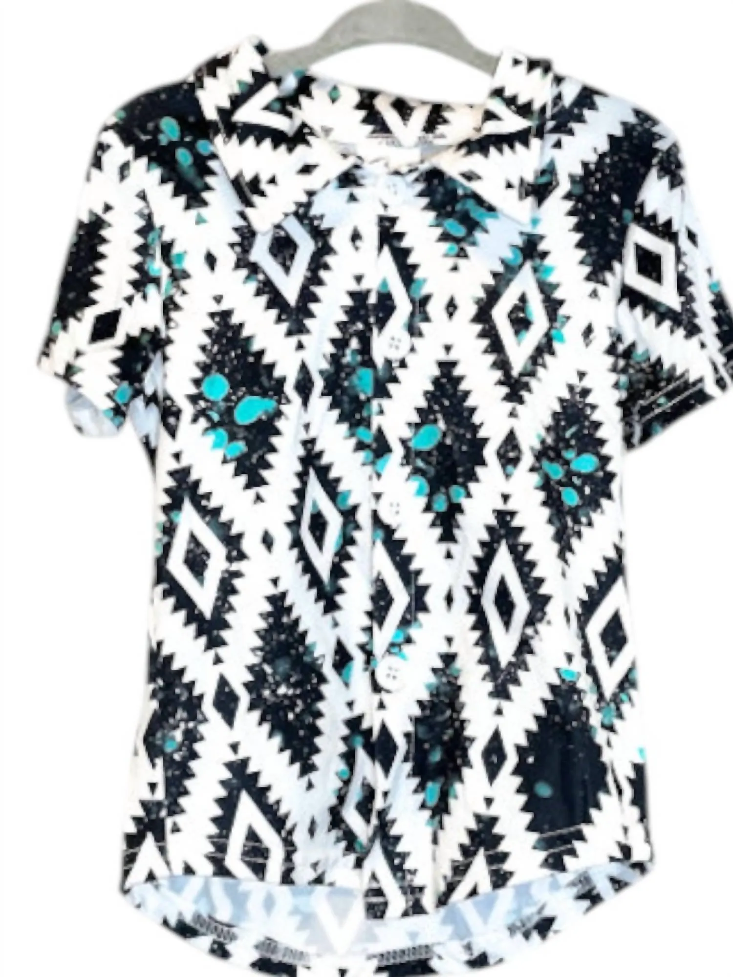 Aier Wholesale - Kid's Aztec Western Button Up Shirt