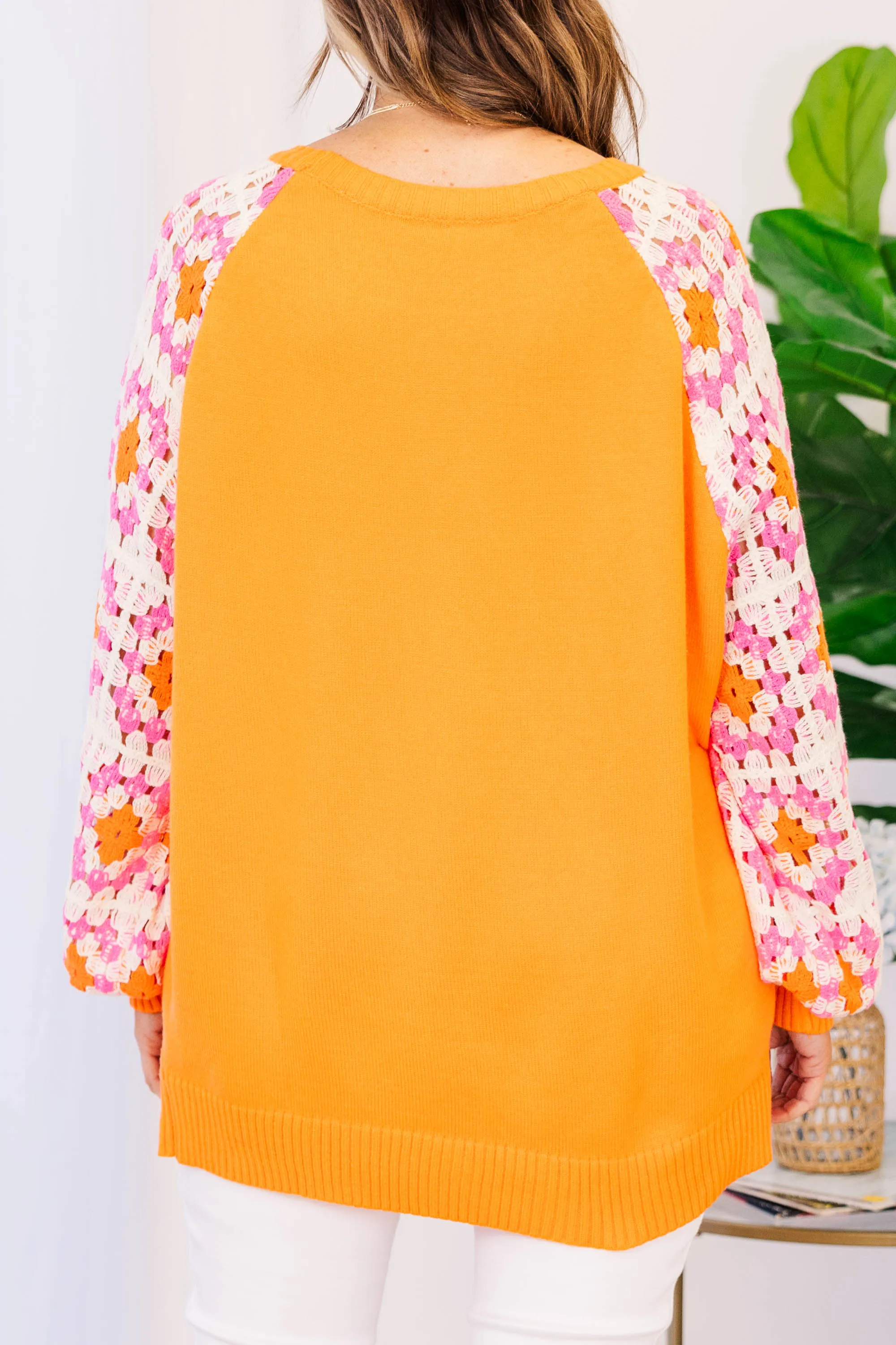 An Adorable Smile Sweater, Orange