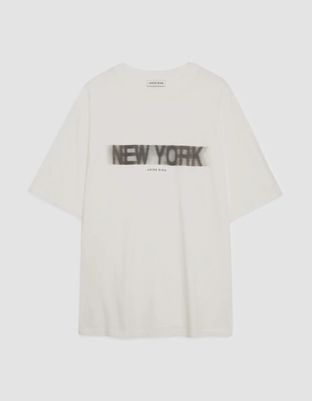 Anine Bing Cason Tee Blur in Ivory