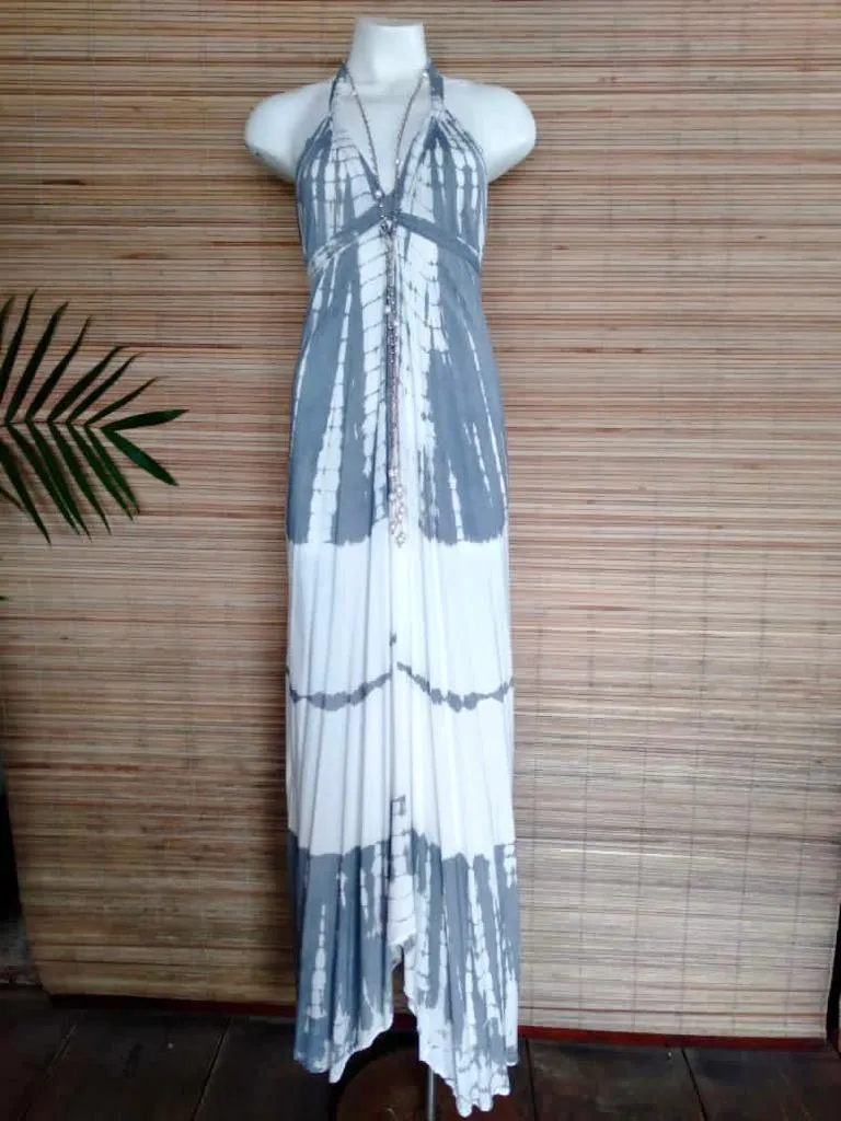 BOHEMIAN LONG DRESS in 9 colors of Tie Dye, Open Back