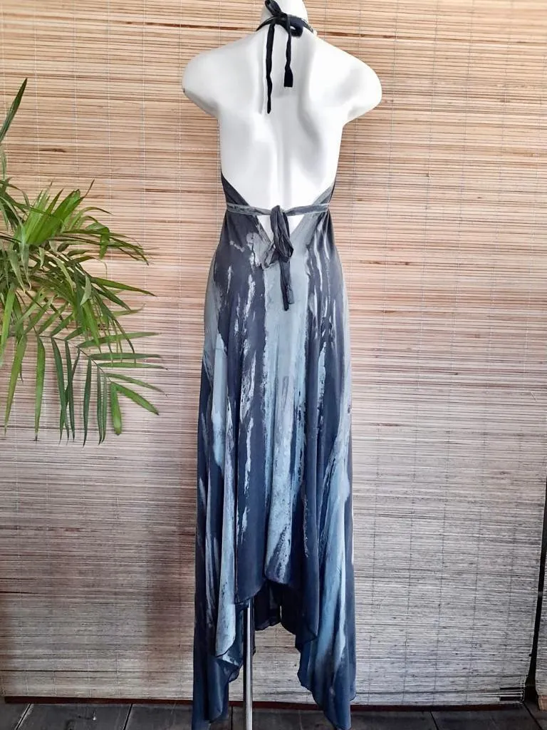 BOHEMIAN LONG DRESS in 9 colors of Tie Dye, Open Back