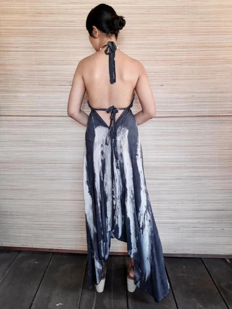 BOHEMIAN LONG DRESS in 9 colors of Tie Dye, Open Back