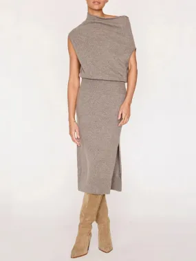 Brochu Walker Lori Sleeveless Dress in Otter Melange