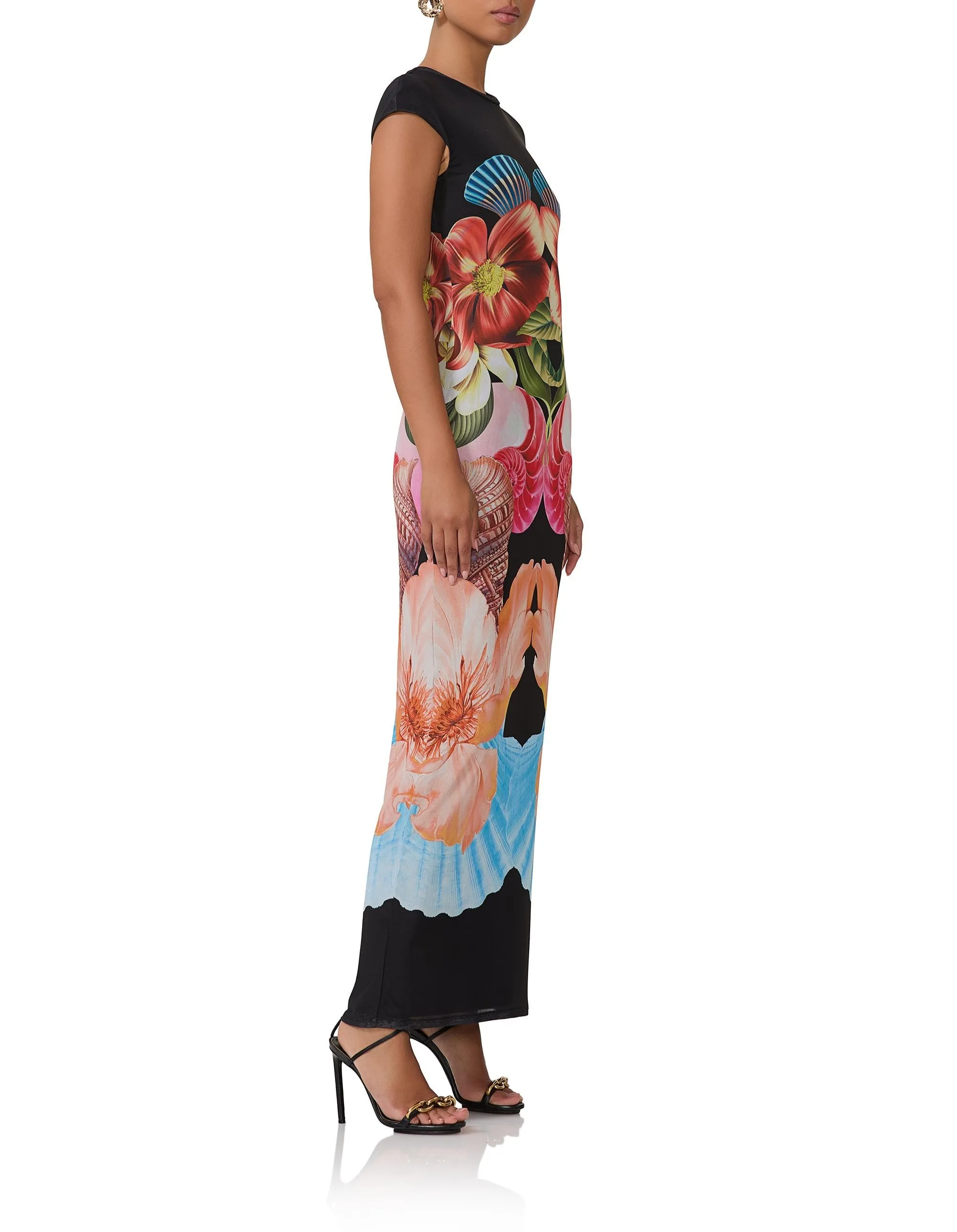 Cody Maxi Dress - Hibiscus Shell
