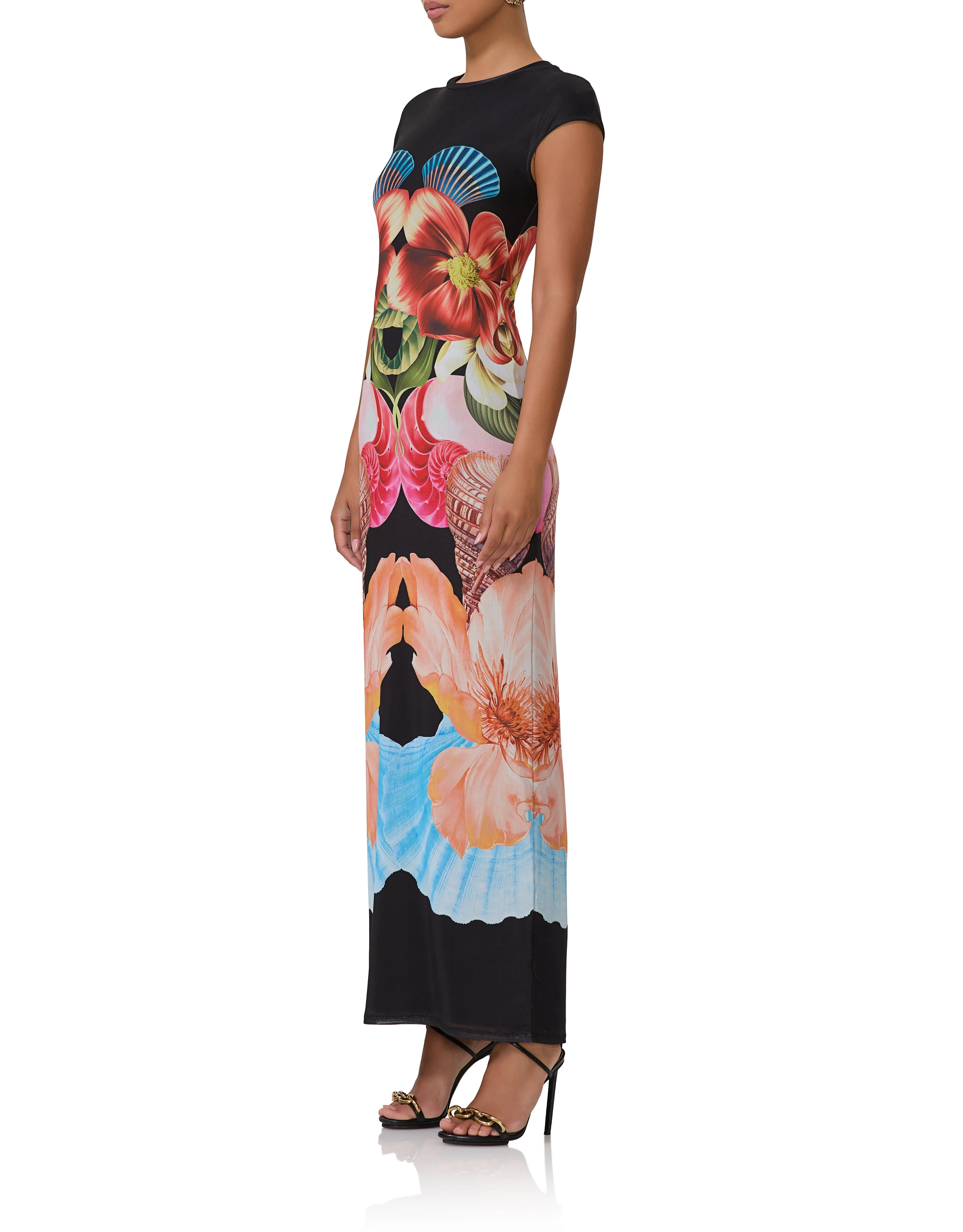 Cody Maxi Dress - Hibiscus Shell