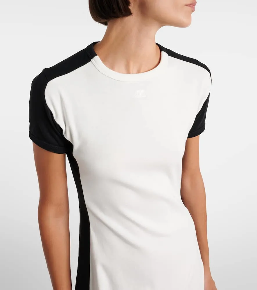 Courreges Logo cotton jersey T-shirt dress