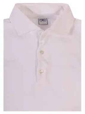 Fedeli Short Sleeve Polo in White