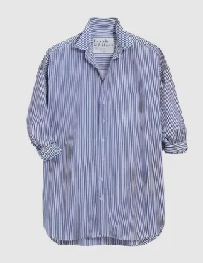Frank and Eileen Shirley Oversized Shirt in Navy Stripe