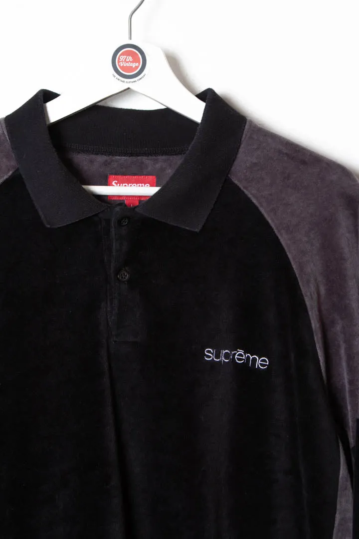 F/W 2022 Supreme Velour Polo Sweatshirt (L)