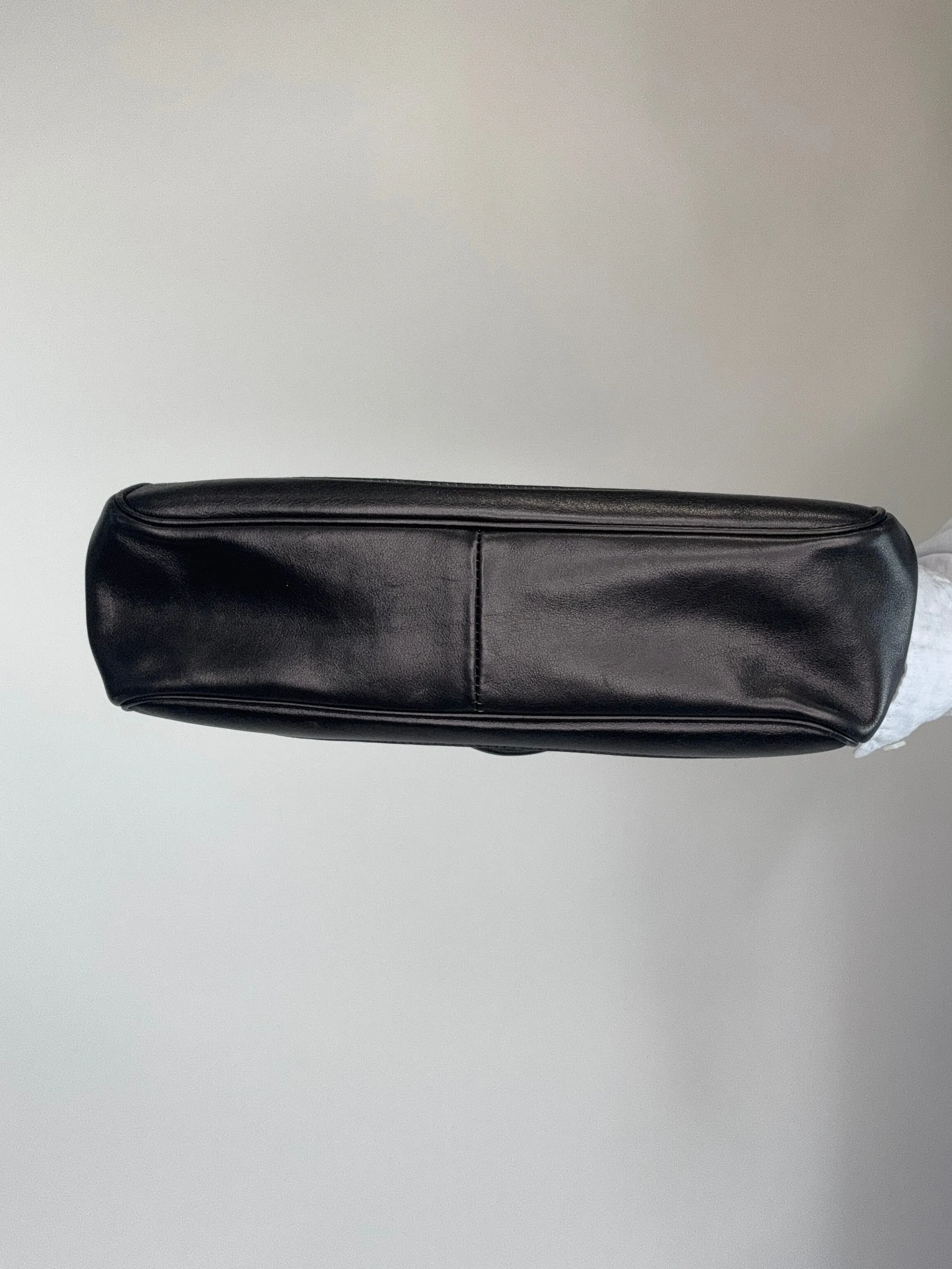 Gucci Vintage Denim Leather Shoulder Bag