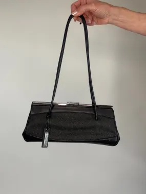 Gucci Vintage Denim Leather Shoulder Bag