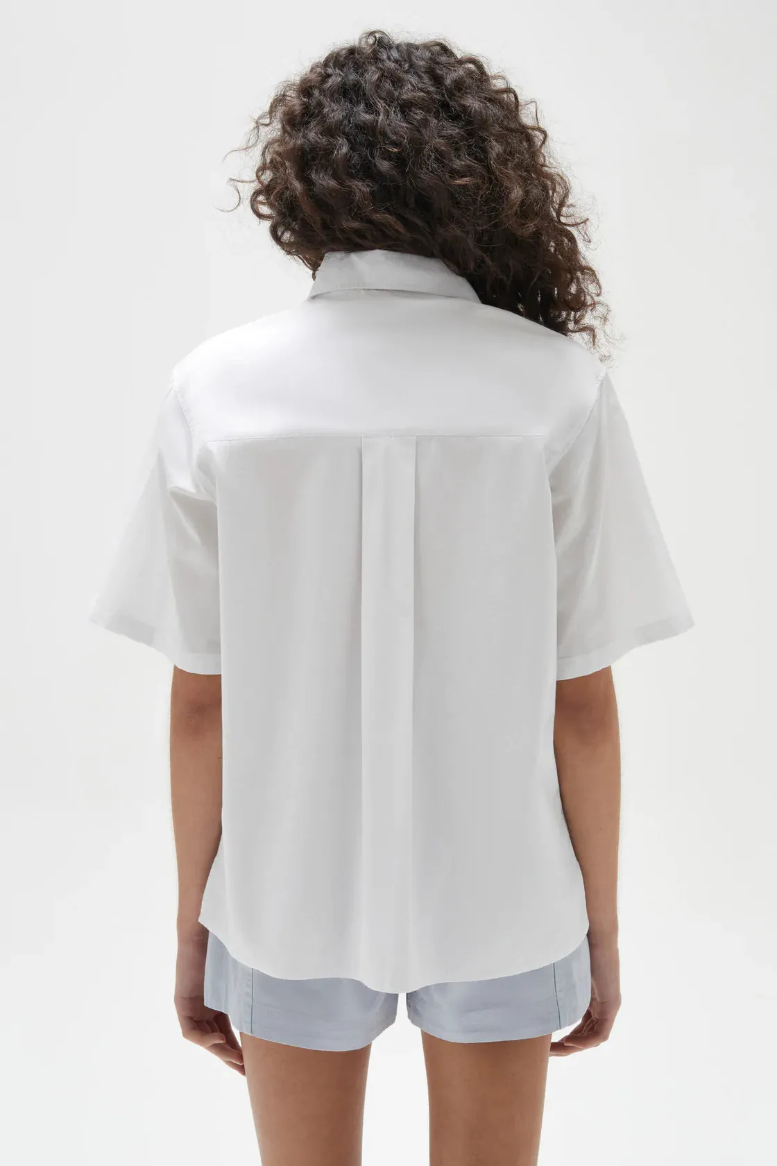 HALEY POPLIN SHORT SLEEVE SHIRT | WHITE