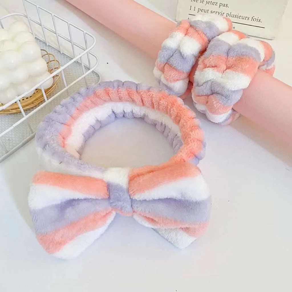 Kawaii Pastel Stripes Accessory Set