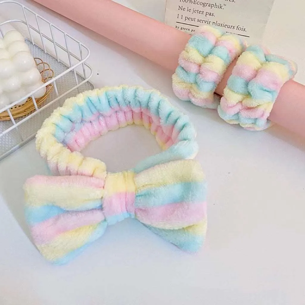 Kawaii Pastel Stripes Accessory Set