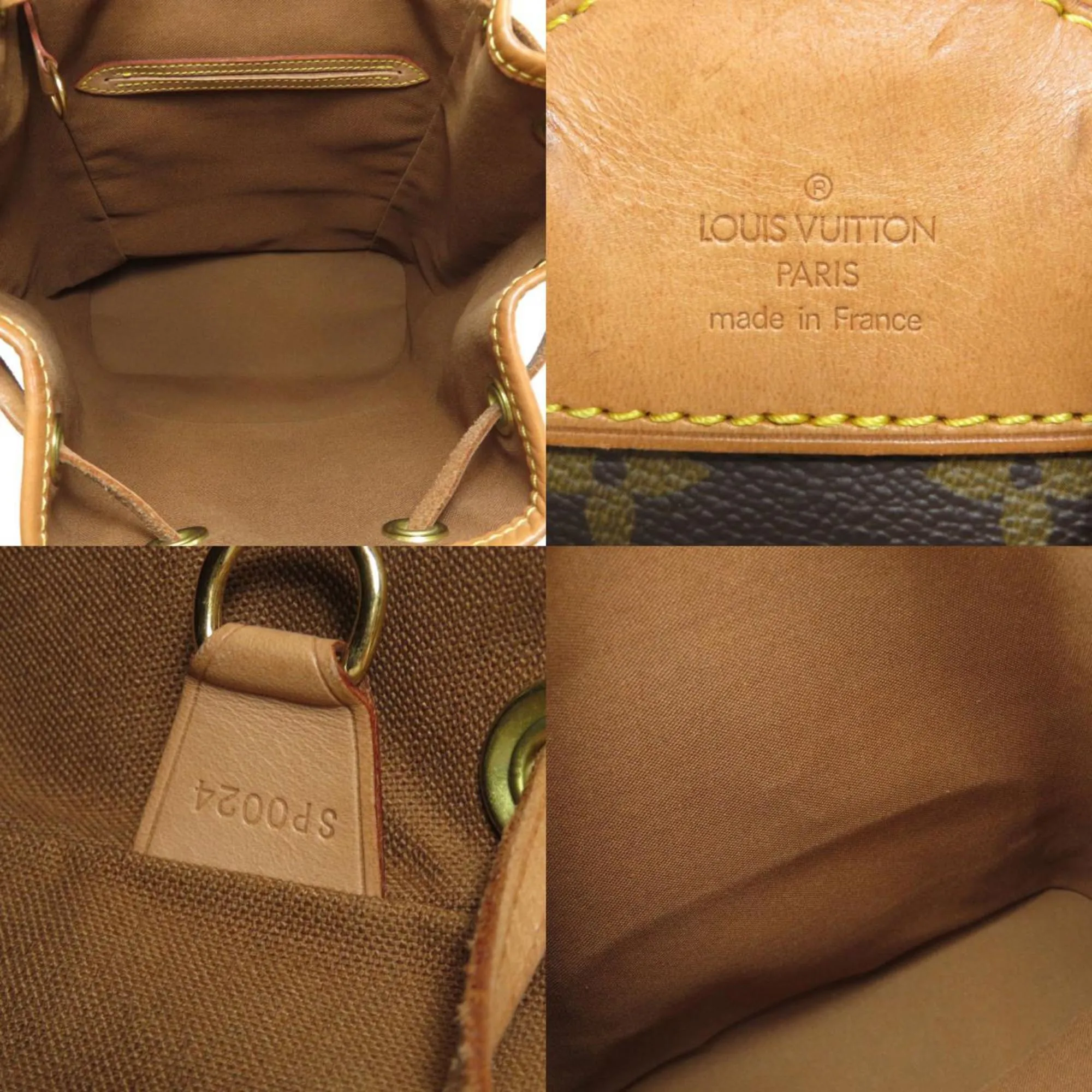 LOUIS VUITTON M51136 Monsuri Middle Monogram Backpack Daypack Canvas