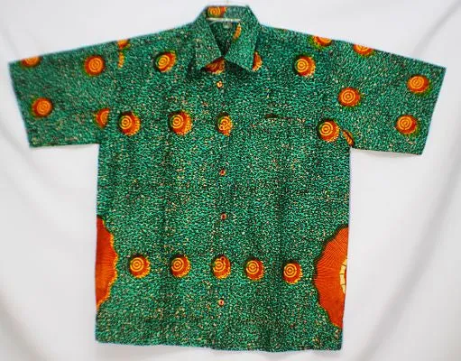 Men's African Wax Print Shirt - Nantwi Bin