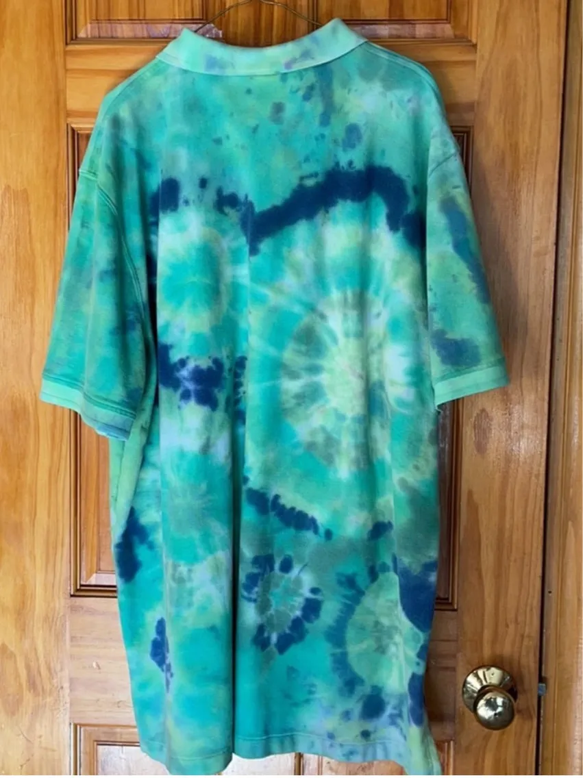Men’s XXL Tye dye polo shirt
