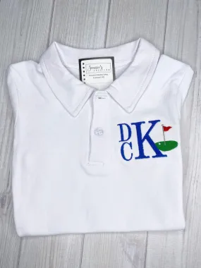 Monogrammed Golf Kids Polo Shirt