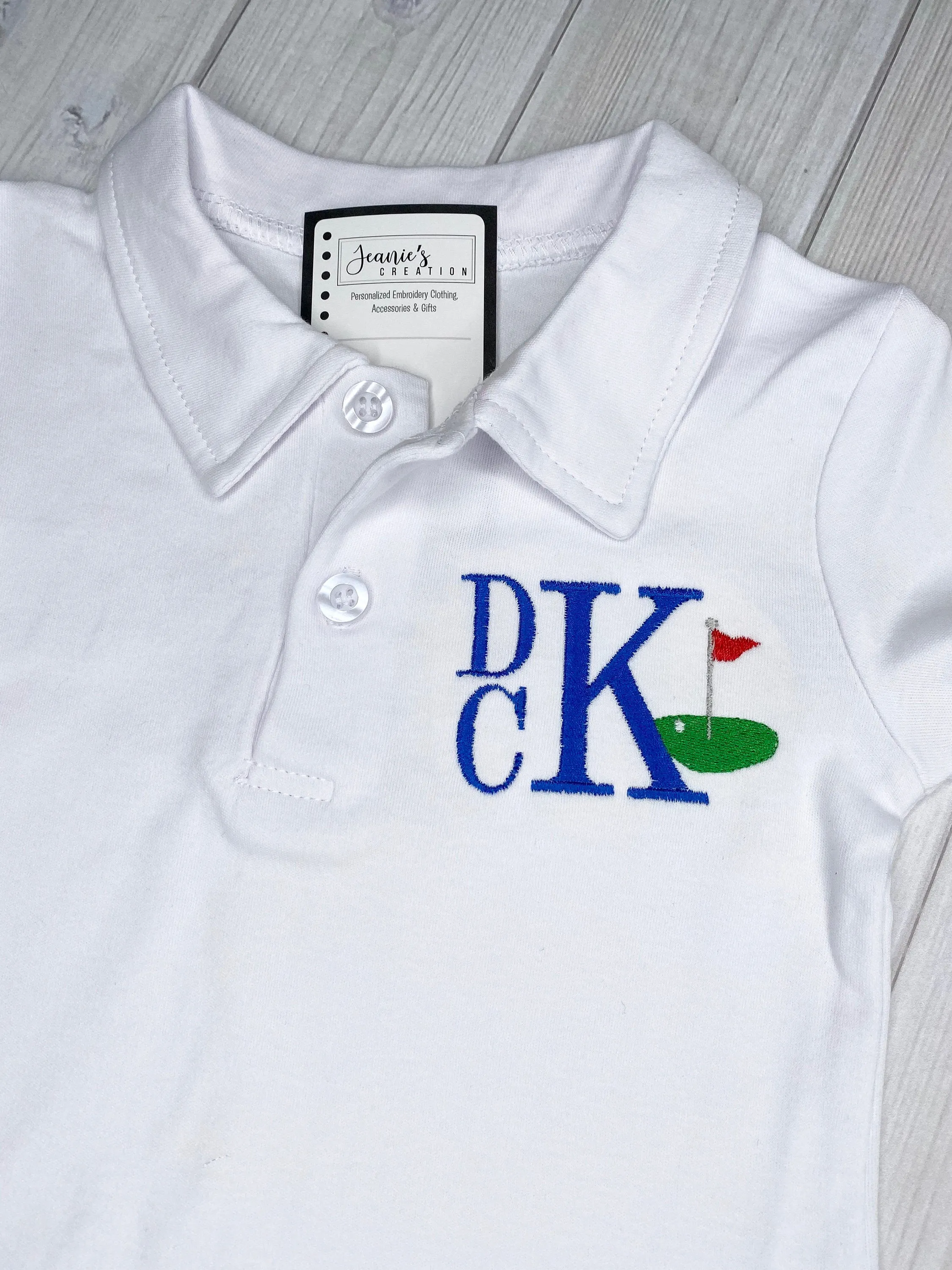 Monogrammed Golf Kids Polo Shirt
