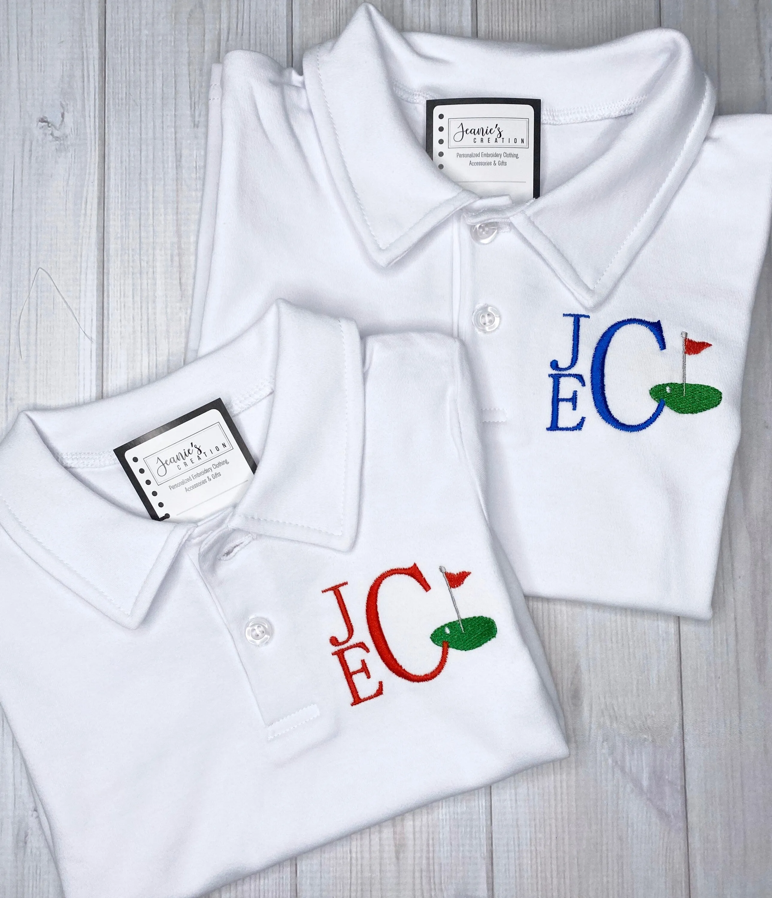 Monogrammed Golf Kids Polo Shirt