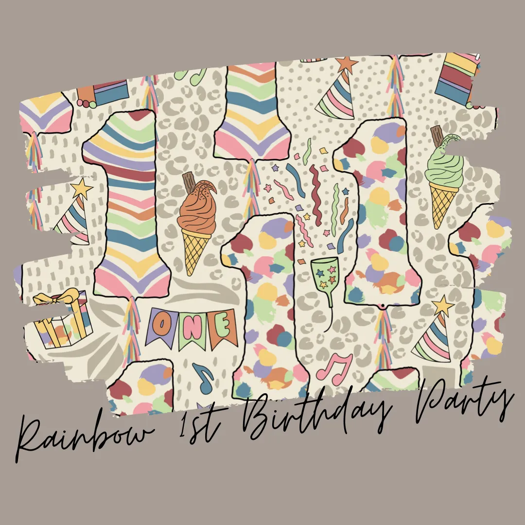 Rainbow 1st Birthday Party Oversized Dresses