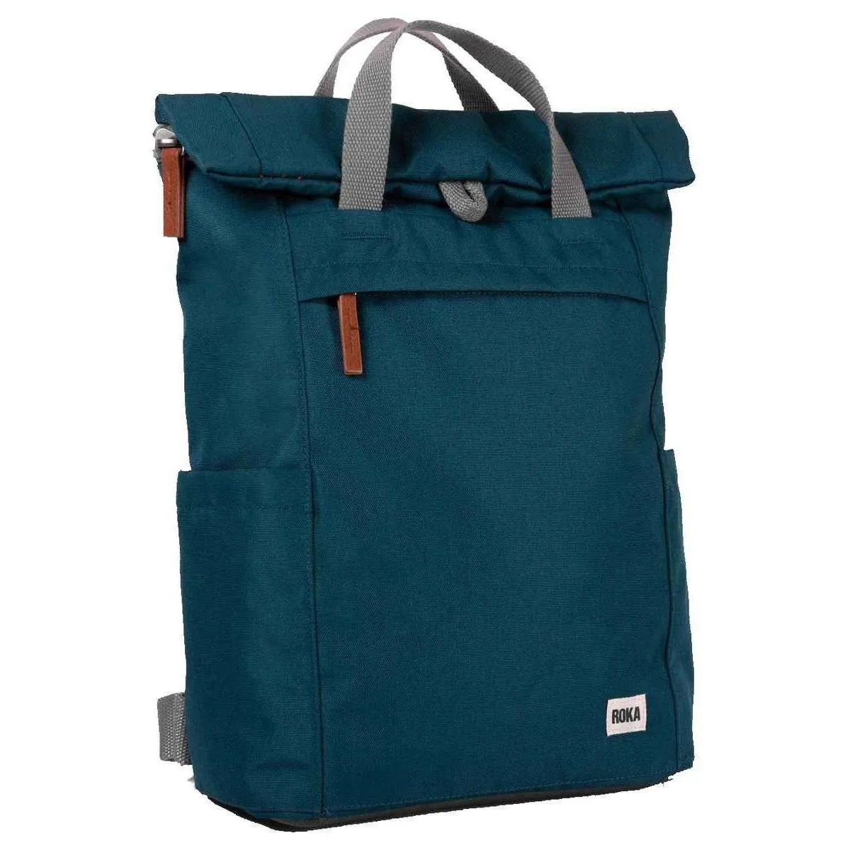 Roka Finchley A Medium Sustainable Canvas Backpack - Teal