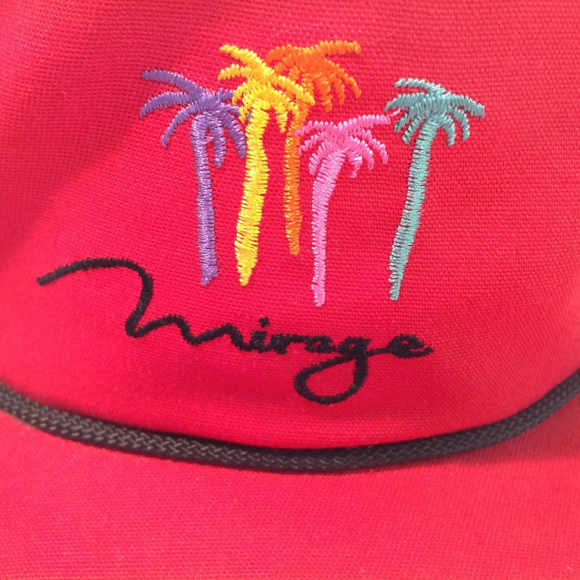 Vintage Souvenir Mirage Hotel Casino Las Vegas Nevada Red Baseball Cap