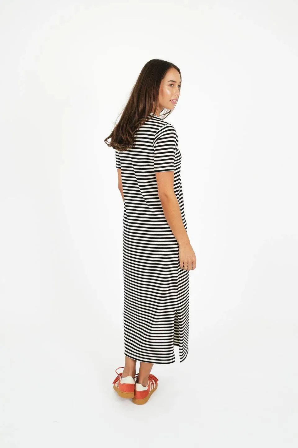 Voyager Striped Dress - Black