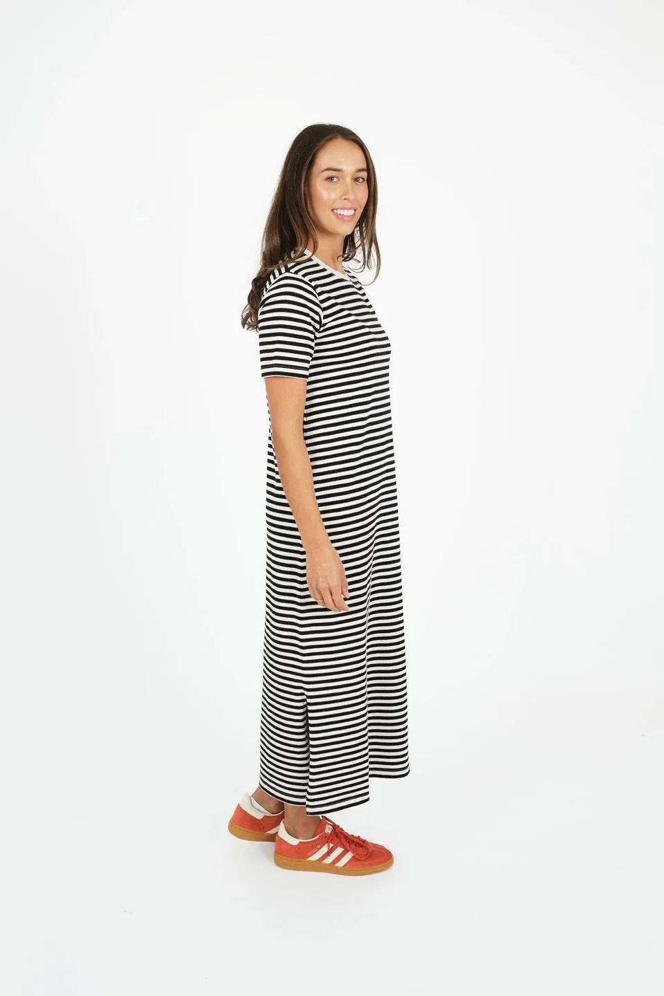 Voyager Striped Dress - Black