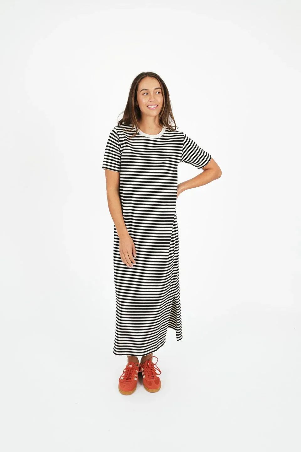 Voyager Striped Dress - Black