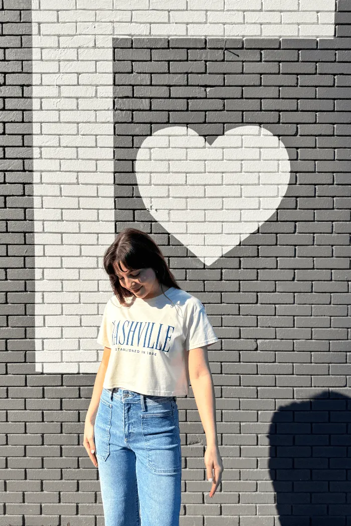 Yellow Nashville Est Crop Tee
