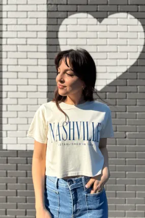 Yellow Nashville Est Crop Tee